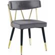 Meridian Furniture Rheingold Grey Velvet Dining Chair (Set of 2)