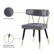 Meridian Furniture Rheingold Grey Velvet Dining Chair (Set of 2)