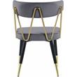 Meridian Furniture Rheingold Grey Velvet Dining Chair (Set of 2)