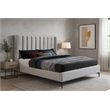 Meridian Furniture Nadia Cream Velvet Full Bed
