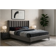 Meridian Furniture Nadia Grey Velvet Full Bed