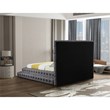 Meridian Furniture Revel Grey Velvet Queen Bed
