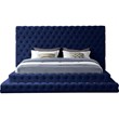 Meridian Furniture Revel Navy Velvet King Bed