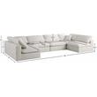 Meridian Furniture Plush Cream Velvet Standard Modular Sectional