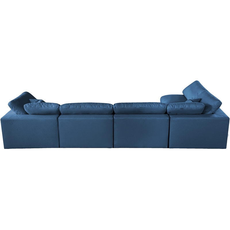 Meridian Furniture Plush Navy Velvet Standard Modular Sectional