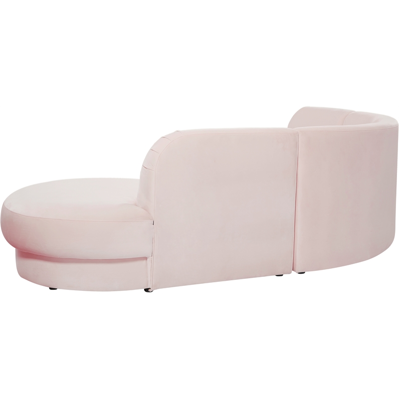 Meridian Furniture Rosa Pink Velvet 3pc. Sectional