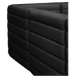 Meridian Furniture Quincy Black Velvet Modular Armless Chair