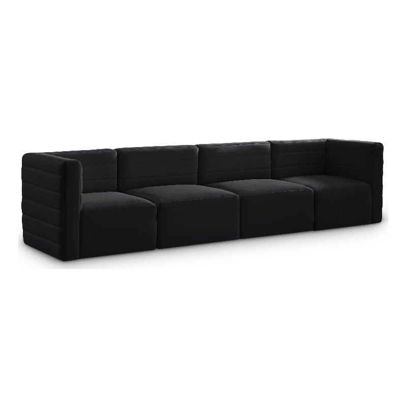 Black/4-Piece: 2 Armless Chair, 2 Corner Chair