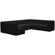 Meridian Furniture Quincy Black Velvet Modular Sectional