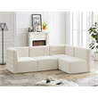 Meridian Furniture Quincy Cream Velvet Modular Sectional