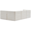 Meridian Furniture Quincy Cream Velvet Modular Sectional