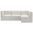 Meridian Furniture Quincy Cream Velvet Modular Sectional