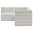 Meridian Furniture Quincy Cream Velvet Modular Sectional