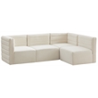 Meridian Furniture Quincy Cream Velvet Modular Sectional