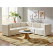 Meridian Furniture Quincy Cream Velvet Modular Sectional