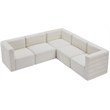 Meridian Furniture Quincy Cream Velvet Modular Sectional
