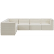 Meridian Furniture Quincy Cream Velvet Modular Sectional