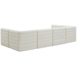 Meridian Furniture Quincy Cream Velvet Modular Sectional