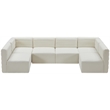 Meridian Furniture Quincy Cream Velvet Modular Sectional