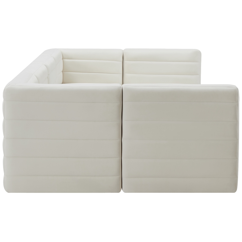 Meridian Furniture Quincy Cream Velvet Modular Sectional