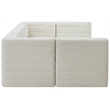Meridian Furniture Quincy Cream Velvet Modular Sectional