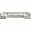 Meridian Furniture Quincy Cream Velvet Modular Sectional