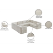 Meridian Furniture Quincy Cream Velvet Modular Sectional