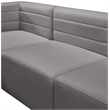 Meridian Furniture Quincy Grey Velvet Modular Corner Chair
