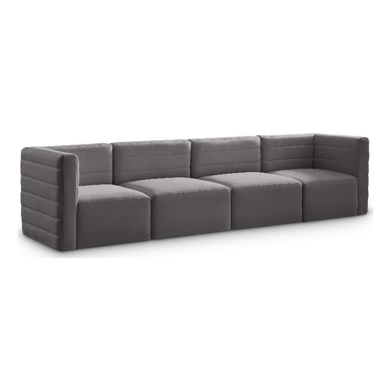 Grey/4-Piece: 2 Armless Chair, 2 Corner Chair