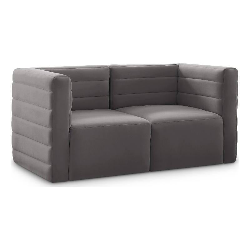 Grey/2-Piece: 2 Corner Chair