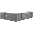 Meridian Furniture Quincy Grey Velvet Modular Sectional