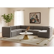 Meridian Furniture Quincy Grey Velvet Modular Sectional