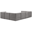 Meridian Furniture Quincy Grey Velvet Modular Sectional