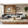 Meridian Furniture Quincy Grey Velvet Modular Sectional