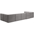 Meridian Furniture Quincy Grey Velvet Modular Sectional