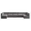 Meridian Furniture Quincy Grey Velvet Modular Sectional