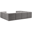 Meridian Furniture Quincy Grey Velvet Modular Sectional