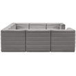 Meridian Furniture Quincy Grey Velvet Modular Sectional