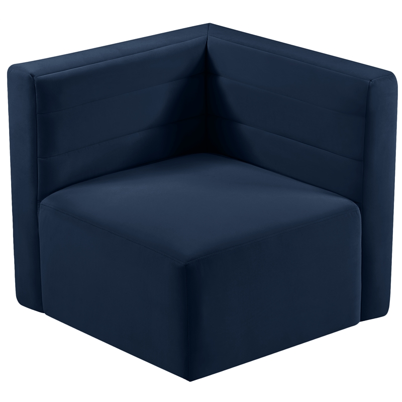 Meridian Furniture Quincy Navy Velvet Modular Corner Chair