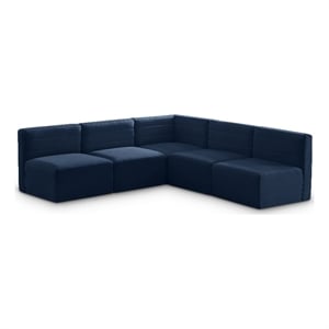 Meridian Furniture Quincy Navy Velvet Modular Sectional