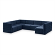 Meridian Furniture Quincy Navy Velvet Modular Sectional
