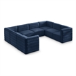 Meridian Furniture Quincy Navy Velvet Modular Sectional