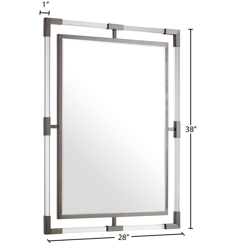 Meridian Furniture Ghost Chrome Mirror