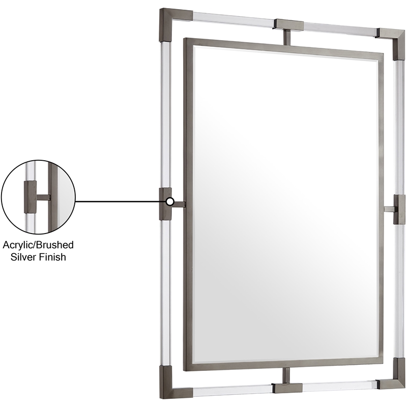 Meridian Furniture Ghost Chrome Mirror