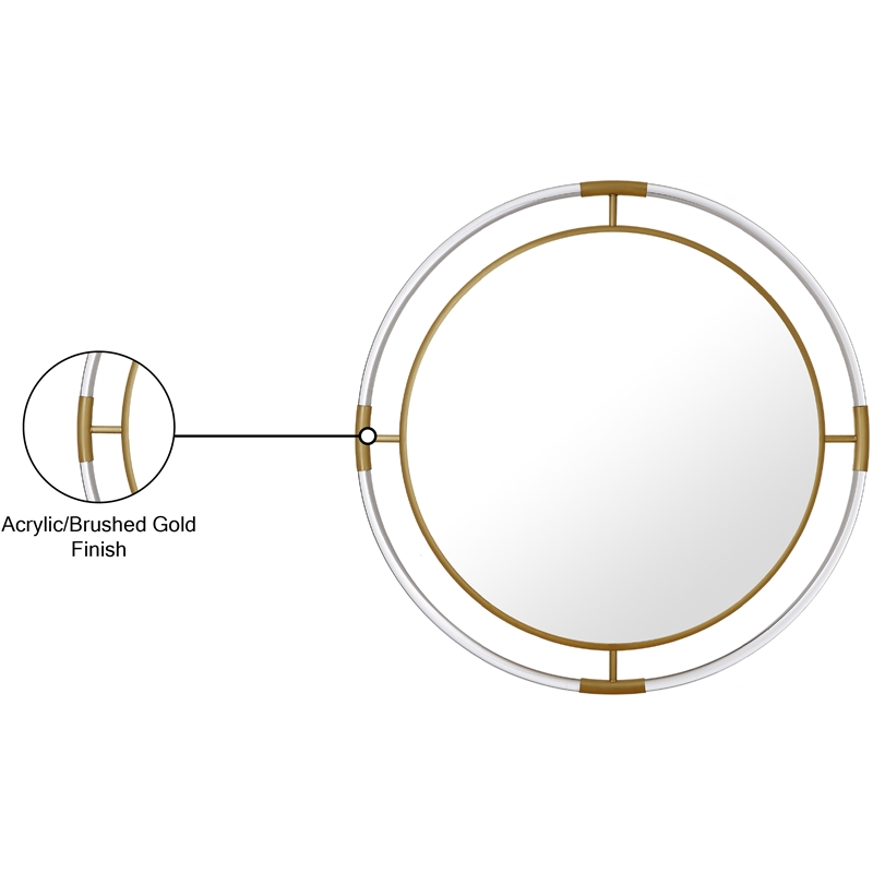 Meridian Furniture Ghost Gold Mirror