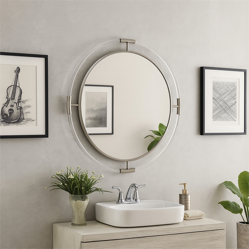 Meridian Furniture Ghost Chrome Mirror