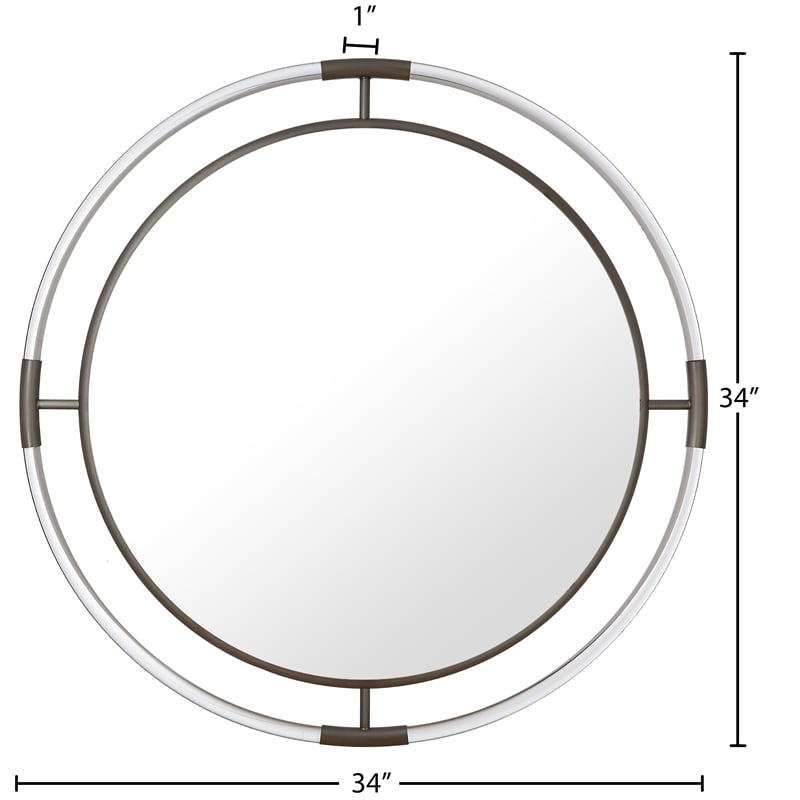 Meridian Furniture Ghost Chrome Mirror