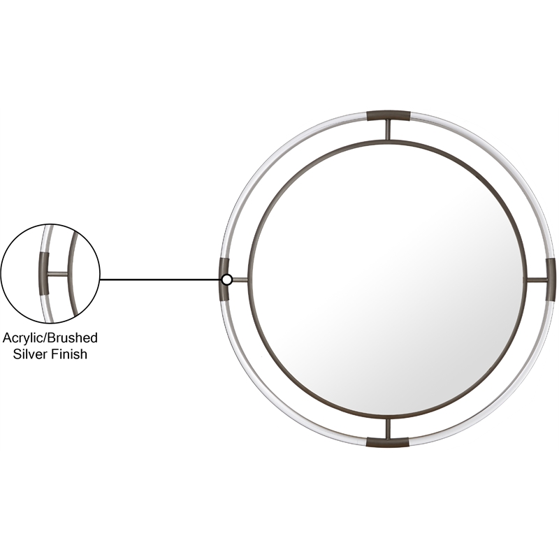 Meridian Furniture Ghost Chrome Mirror