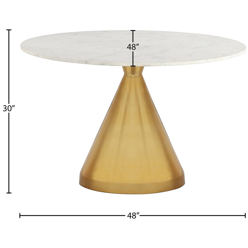 Meridian Furniture Emery White Marble Dining Table