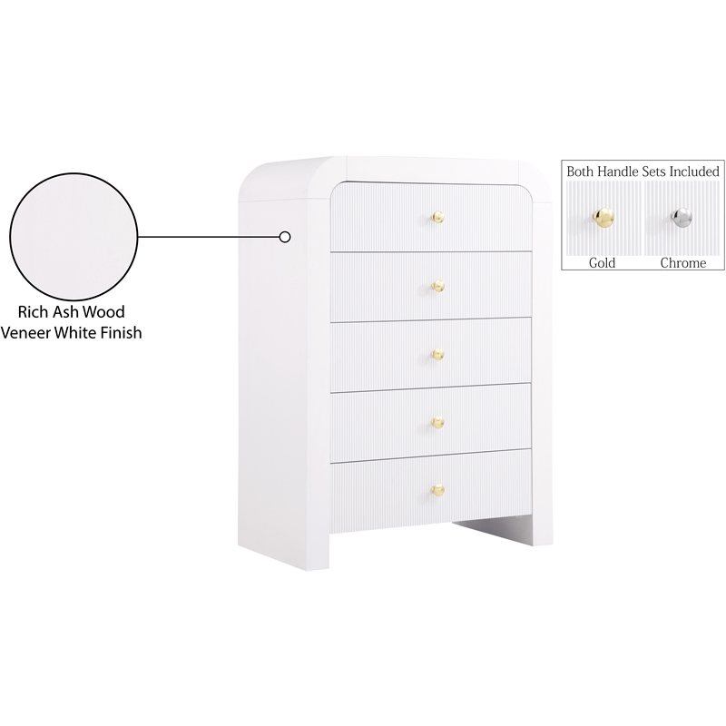 Meridian Furniture Artisto White Chest